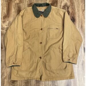 L.L. Bean Vintage Brown Canvas Field Jacket Mens XL Barn Coat Removable Liner